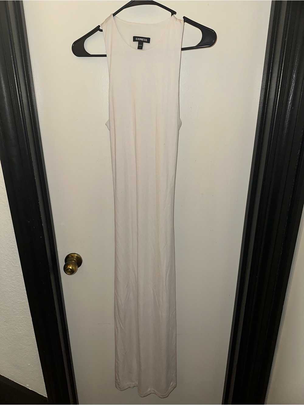 Express White Body Contour High Neck Back Cutout Dress in Size Small - Picture 4 of 6